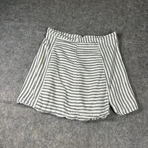 Cooperative Kendric Notch Hem Linen Skirt Medium Striped Lightweight Womens
